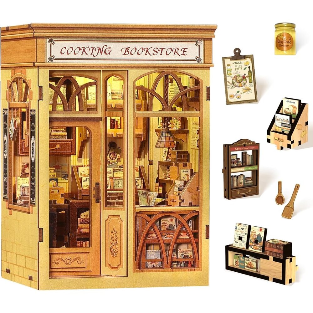 Book Nook Kit - Diy Miniature Dollhouse Kit 3d Puzzles For Adult Beginners Tiny